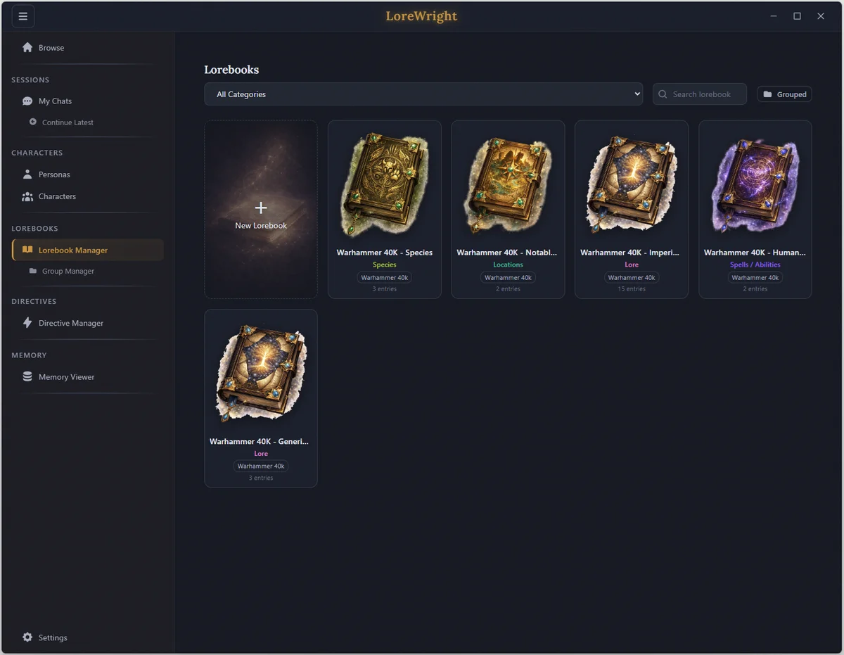 LoreWright lorebook system